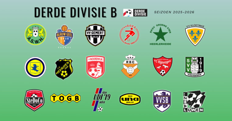 🔴 DERDE DIVISIE ZONDAG B: SPEELRONDE 3 EN HUIDIGE STAND