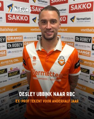 RBC haalt ervaren Roosendaalse profvoetballer Desley Ubbink terug naar de club